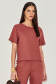 Blusa Linho Beca Mogno