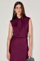 Blusa Cetim Suelia Vinho