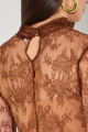 Blusa Renda Amelie Mocha