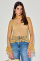 Blusa Renda Amelie Camelo