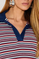 Blusa Polo Listrada Hana Marinho