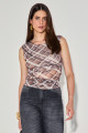 Blusa Tule Leila Marrom