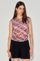 Blusa Tule Leila Bordô