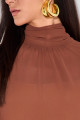 Blusa Crepe Cora Marrom