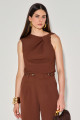 Blusa Crepe Ária Chocolate