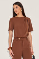 Blusa Alfaiataria Pam Chocolate
