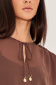 Blusa Crepe Naomi Chocolate