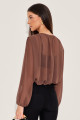 Blusa Crepe Naomi Chocolate