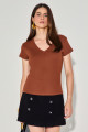 Blusa Canelada Naila Canela