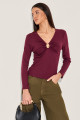 Blusa Ribana Ella Vinho
