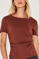 Camiseta Algodão Silvana Marrom