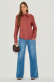 Camisa Linho Jessika Mogno