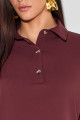 Blusa Polo Alfaiataria Juliete Chocolate