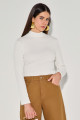Blusa Canelada Bruna Off White