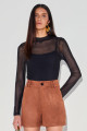 Blusa Tule Joeli Preto