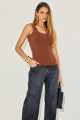 Blusa Regata Rib Caetana Canela 