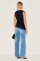 Blusa Canelada Inez Preto
