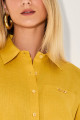 Camisa Linho Brasil Mostarda