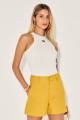 Shorts Linho Brasil Mostarda