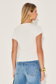 Camiseta Canelada Star Off White