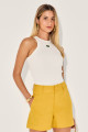 Blusa Canelada Elen Off White