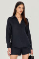 Camisa Linho Aline Preto