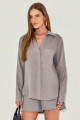 Camisa Linho Aline Cinza