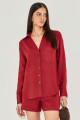 Camisa Linho Aline Vinho