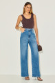 Calça Denim Reta Jacqueline  Blue