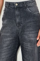 Calça Denim Reta Jacqueline Black