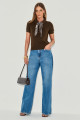 Blusa Polo Scarf Marrom