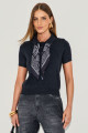 Blusa Polo Scarf Preto 