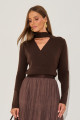 Blusa Tricô Kassia Marrom