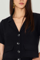 Camisa Manga Curta Isabela Preto
