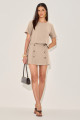 Shorts Alfaiataria Sorelle Bege Claro 