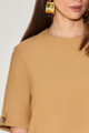 Blusa Martingale Arielle Bege Médio