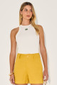 Blusa Canelada Elen Off White
